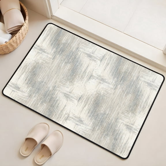 Modern Abstract Kitchen Mat 31"x20" Non Slip Soft Plush Low Profile Kitchen Rug, Textured Sink Mat for Laundry Room Bedroom Office