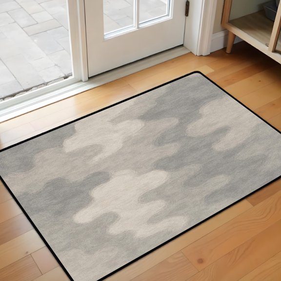Modern Abstract Kitchen Mat 31"x20" Non Slip Soft Plush Low Profile Kitchen Rug, Textured Sink Mat for Laundry Room Bedroom Office