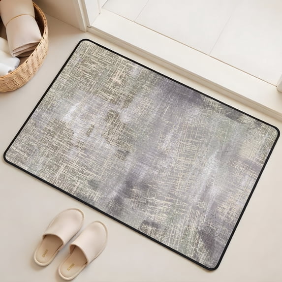 Modern Abstract Kitchen Mat 31"x20" Non Slip Soft Plush Low Profile Kitchen Rug, Textured Sink Mat for Laundry Room Bedroom Office