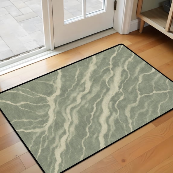 Modern Abstract Kitchen Mat 31"x20" Non Slip Soft Plush Low Profile Kitchen Rug, Textured Sink Mat for Laundry Room Bedroom Office