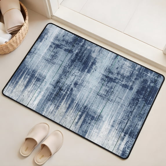 Modern Abstract Kitchen Mat 31"x20" Non Slip Soft Plush Low Profile Kitchen Rug, Textured Sink Mat for Laundry Room Bedroom Office