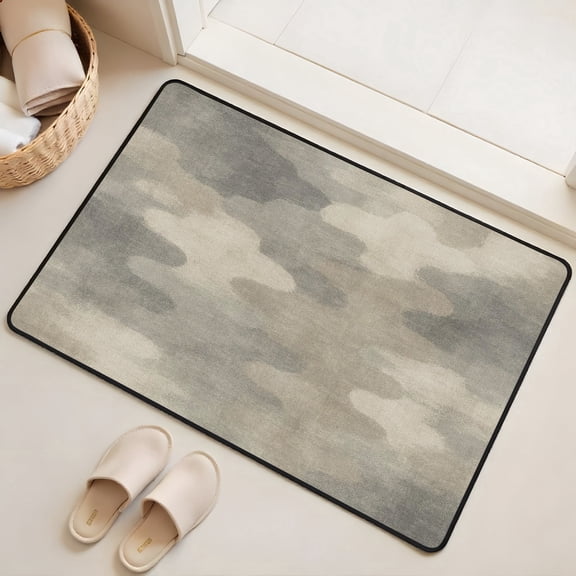 Modern Abstract Kitchen Mat 31"x20" Non Slip Soft Plush Low Profile Kitchen Rug, Textured Sink Mat for Laundry Room Bedroom Office