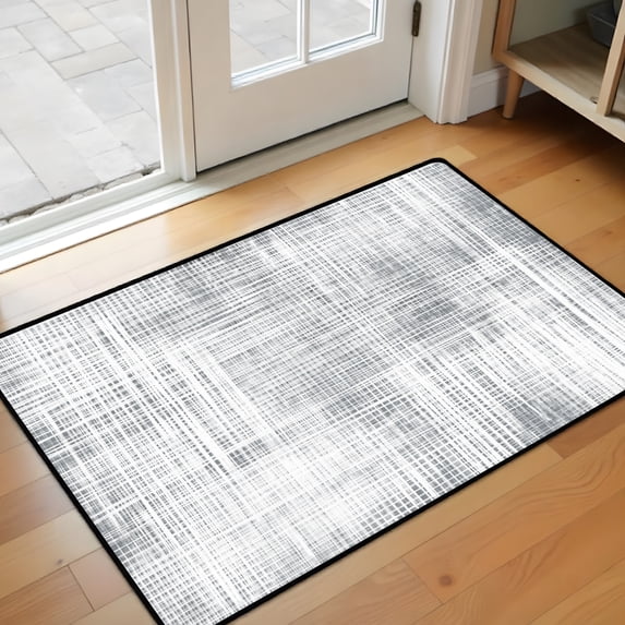 Modern Abstract Kitchen Mat 31"x20" Non Slip Soft Plush Low Profile Kitchen Rug, Textured Sink Mat for Laundry Room Bedroom Office