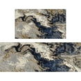 thumbnail image 1 of Modern Abstract Kitchen Mat Set of 2,Modern Farmhouse Kitchen Rugs and Mats Non Skid Washable,Blue Marble Runner Rugs with Rubber Backing for Kitchen Decor and Accessories (17"x47"+17"x30"), 1 of 6