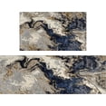 thumbnail image 1 of Modern Abstract Kitchen Mat Set of 2,Modern Farmhouse Kitchen Rugs and Mats Non Skid Washable,Blue Marble Runner Rugs with Rubber Backing for Kitchen Decor and Accessories (17"x47"+17"x30"), 1 of 6
