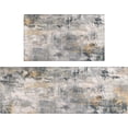 thumbnail image 1 of Modern Abstract Kitchen Mat Set of 2,Modern Farmhouse Kitchen Rugs and Mats Non Skid Washable,Grey Runner Rugs with Rubber Backing for Kitchen Decor and Accessories (17"x47"+17"x30"), 1 of 6