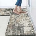 thumbnail image 1 of Modern Abstract Kitchen Rugs 2 Pieces Blue Grey Kitchen Mat Cushioned Anti Fatigue Mats for Kitchen Floor Non Slip Waterproof Kitchen Floor Mat Memory Foam Mat for Kitchen,Front of Sink,Laundry, 1 of 6