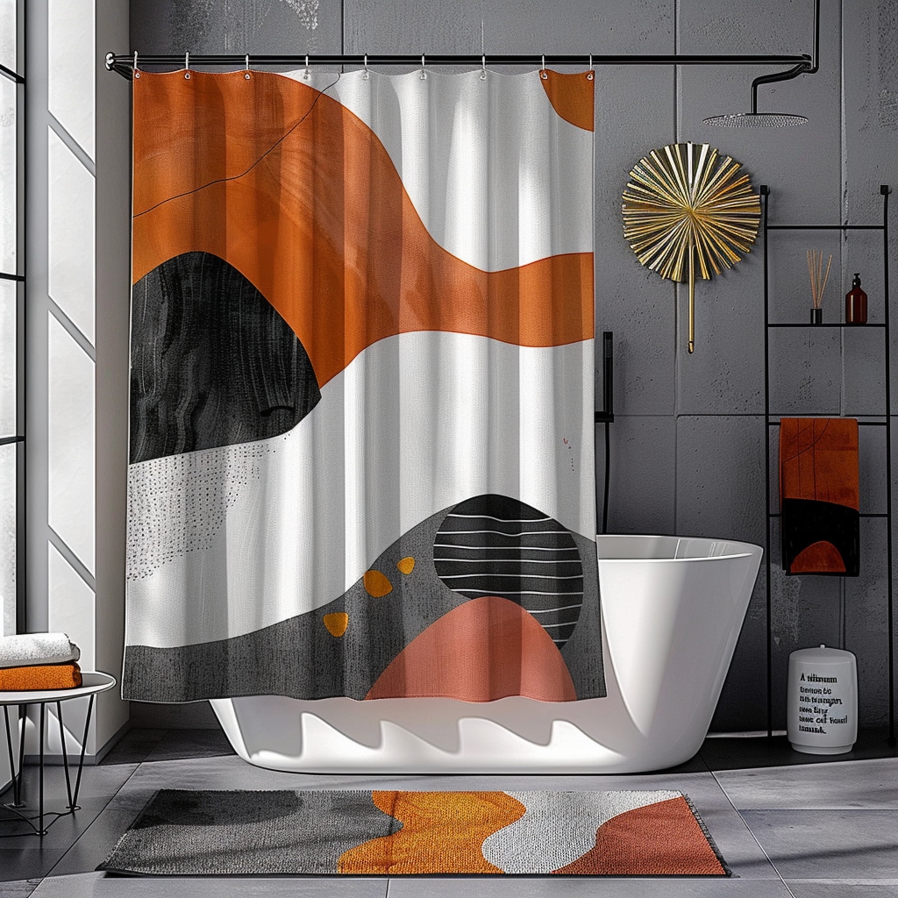 Abstract Landscape Shower Curtain 2024