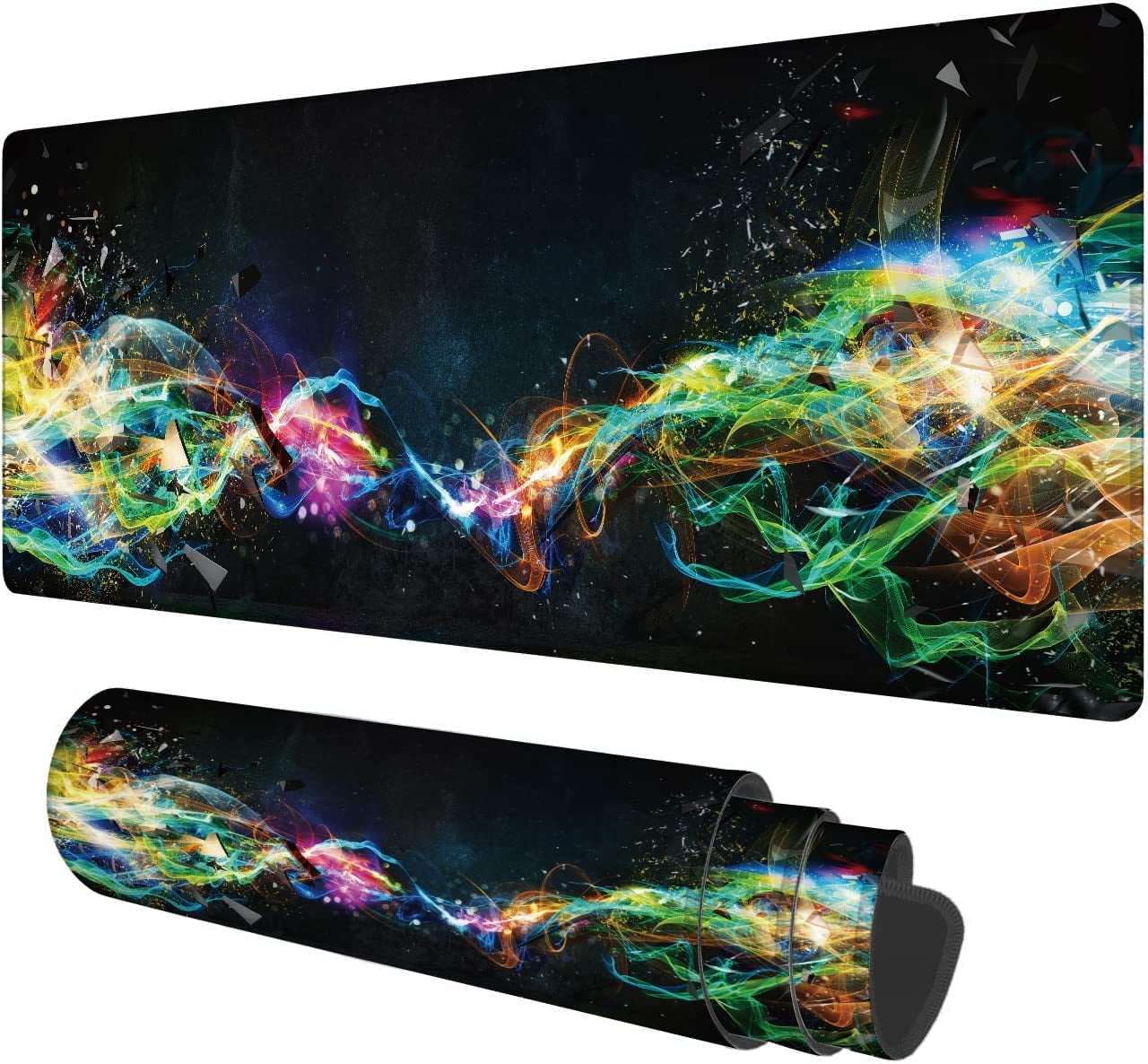 Motion Mouse Pad Modern Abstract Large Mouse Pad,Colourful Light Motion Large XL Desk ...