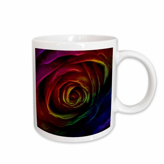 3drose, Modern Abstract Leaf Nature Vector Pattern, 11oz Mug