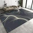 thumbnail image 1 of Modern Abstract Leaves Branches Area Rug, Simple Art Soft Washable Carpet, Easy Clean Rug For Boys And Girls Nursery Bed Living Room Carpets Nursery Decor Rugs 5 x 7ft, 1 of 6