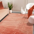 thumbnail image 1 of Modern Abstract Line Design Indoor Area Rug, 8' x 10', Coral, 1 of 6