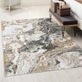 thumbnail image 1 of Modern Abstract Marble Print Area Rug 4' x 6'– Soft, Washable, Non-Slip & Non-Shedding(Grey), 1 of 8