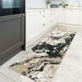 thumbnail image 1 of Modern Abstract Marble Print Runner Rugs 2' x 6'– Soft, Washable, Non-Slip & Non-Shedding(Black), 1 of 8