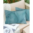 thumbnail image 1 of Modern Abstract Marble Texture Outdoor Pillow Covers Set of 2,Decorative Waterproof Throw Pillow Case,Blue Agate Stone Silver Stripe Cotton Linen Soft Cozy Cushion Pillowcases, 1 of 7