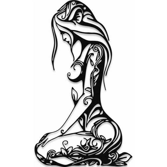 Modern Abstract Metal Wall Art | Minimalist Line Sculpture Wall Decor for Bedroom Living Room Bathroom Office