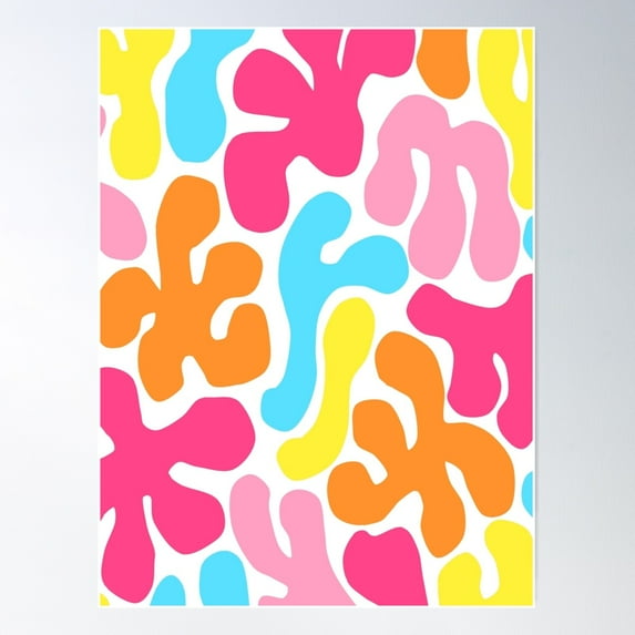 Modern Abstract Minimalist Coral Reefs Poster Wall Art, Modern Wall Decor For Living Room Bedroom, 12x18 UNFRAMED