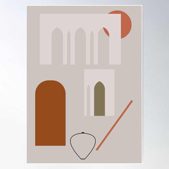 Modern Abstract Minimalist Suprematism Poster Wall Art, Modern Wall Decor For Living Room Bedroom, 12x18 UNFRAMED