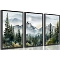 thumbnail image 1 of Modern Abstract Mountain canvas Wall art Misty Pine Forest Nature landscape Ink Painting picture wall Decor Poster Print artwork for Living Room Bedroom Office Home Decoration Unframed, 1 of 6
