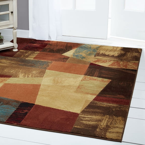Modern Abstract Multi-Color 6x8 Area Rug Geometric Contemporary - Actual Size 5 '3" x 7' 2"