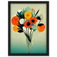 thumbnail image 1 of Modern Abstract Oil Paint Summer Flower Bouquet Artwork Framed Wall Art Print A4, 1 of 4