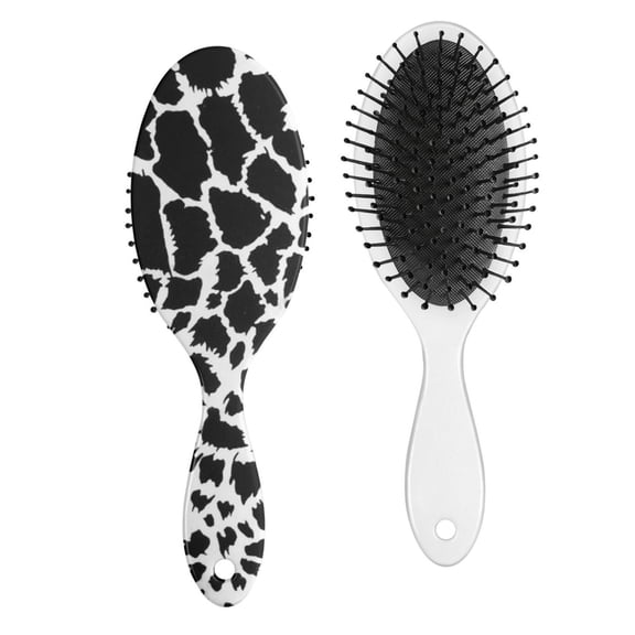 Modern Abstract Pattern Hair Brush - Gentle Anti-Frizz Paddle Comb for Women, Tames Knots & Reduces Breakage, Stylish Aesthetic