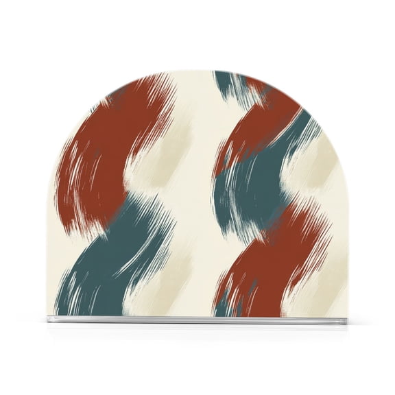Modern Abstract Pattern Thick U Shape Acrylic Napkin Holder Non Slip Space Saving for Kitchen