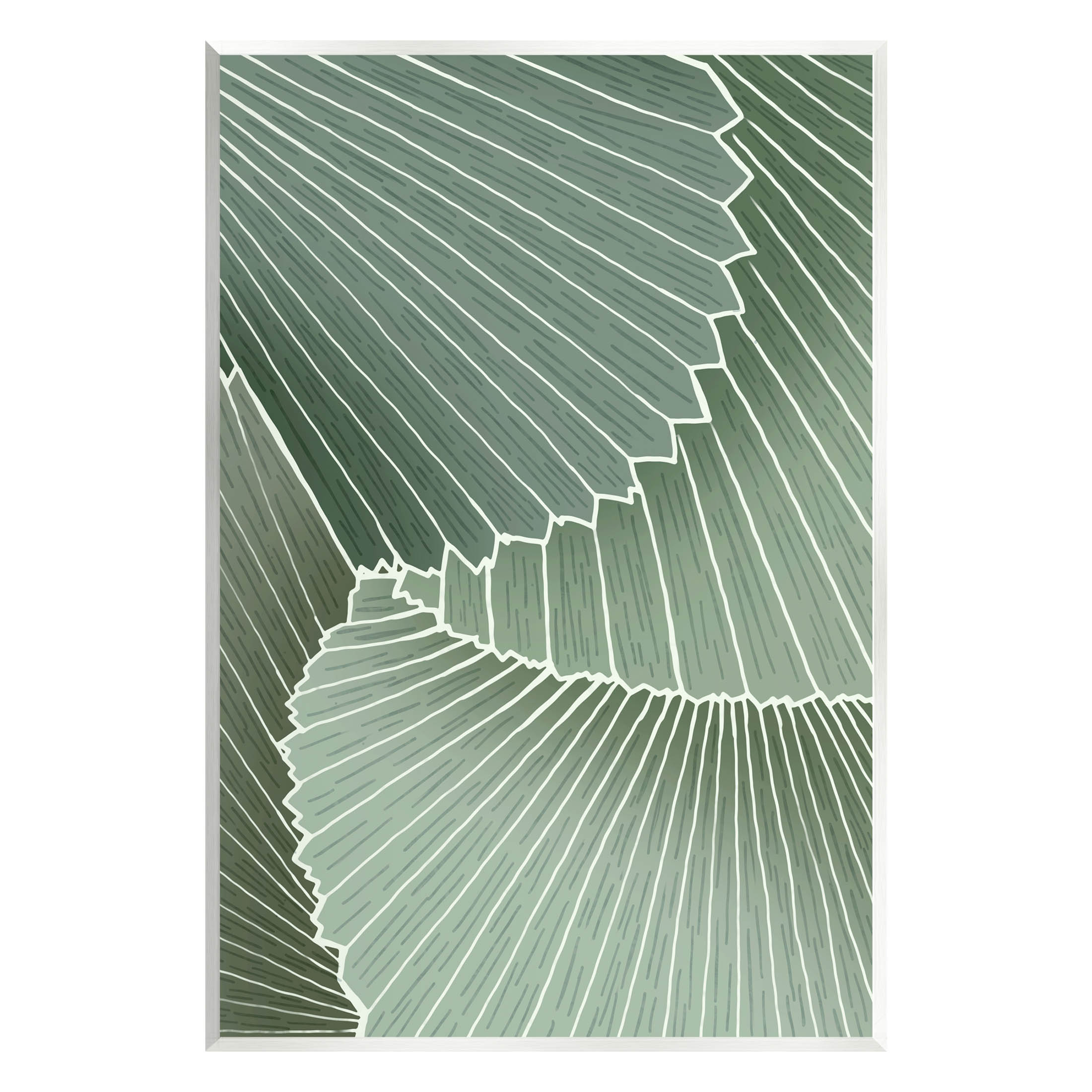 Modern Abstract Patterned Leaves Botanical & Floral Graphic Art Unframed Art Print Wall Art