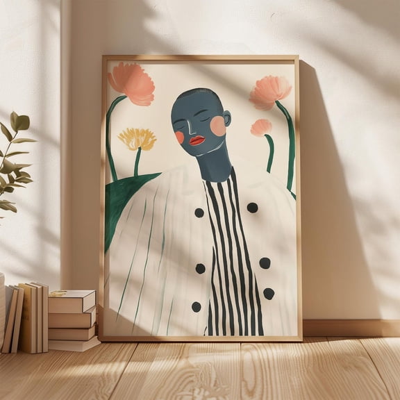 Modern Abstract Portrait Wall Art, Minimalist Person Illustration Print, Stylish Contemporary Decor, Aesthetic Fashion Art Print Wall Art, Modern Wall Decor, 8x12 UNFRAMED