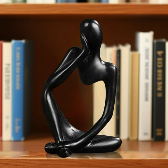 Modern Abstract Resin Thinker Sculpture Minimalist Art Figurine for Home Desk Bookshelf Inspiring Focus and Thoughtful Design