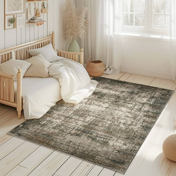 Modern Abstract Rug Contemporary 5x7 Area Rug For Living Room Carpet