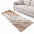 Modern Abstract Runner Rug 2'x6', Geometric Beige Gradient Soft Mat Non ...