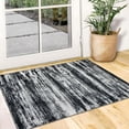 thumbnail image 1 of Modern Abstract Small Area Rugs 2x3, Washable Kitchen Rug Non-Slip Soft Small Bathroom Rug, Beige Striped Entryway Rugs Abstract Print Faux Wool Doormat for Bedside Entrance Bedroom Sink, 1 of 6