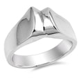 thumbnail image 1 of Modern Abstract Solid Two Bar Ring .925 Sterling Silver Band Jewelry Female Male Unisex Size 6, 1 of 4