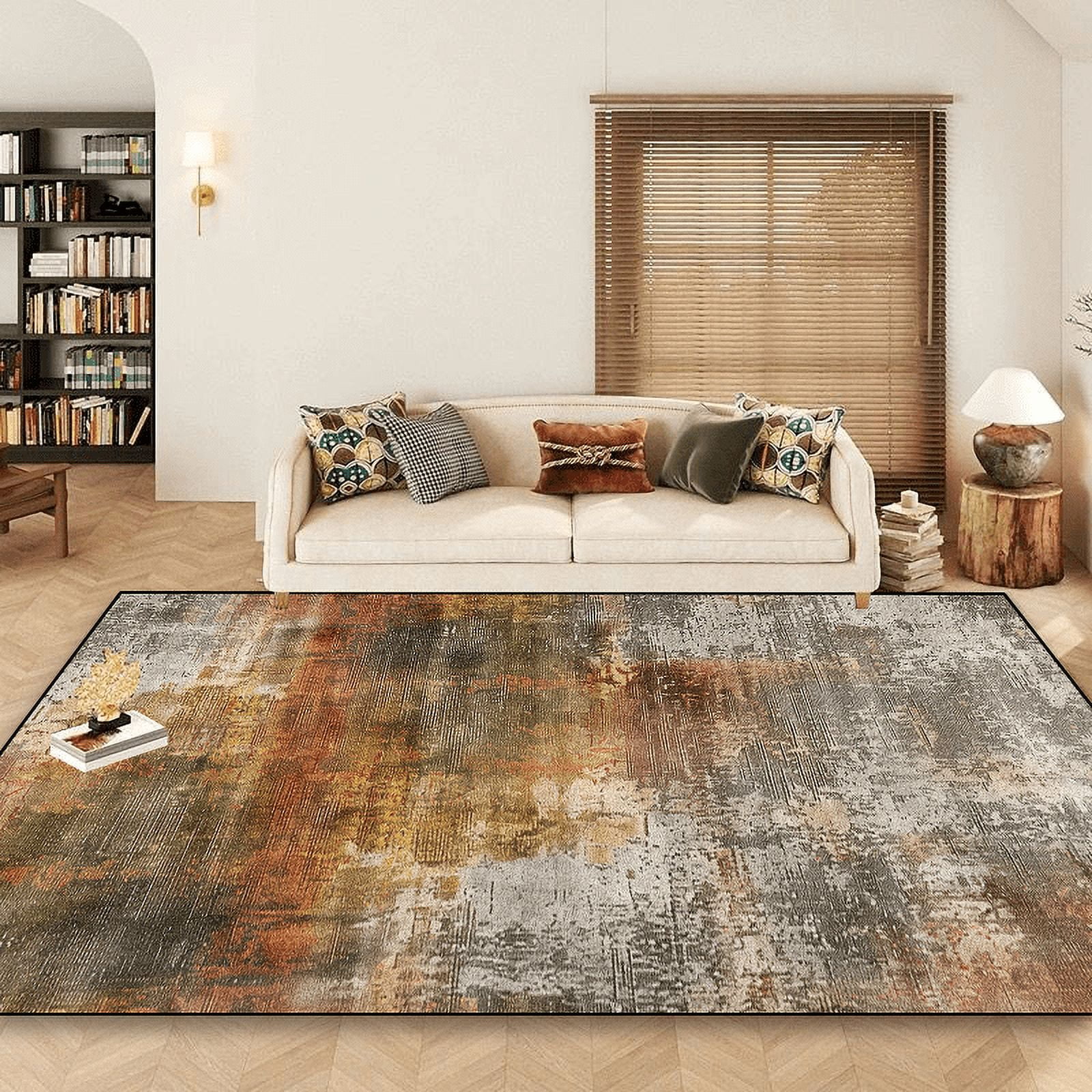 Modern Abstract Style Soft Carpet Living Room ration Sofa Coffee Table ...