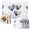 thumbnail image 1 of Modern Abstract Tulip Flower Placemats Set of 12, Slate Gray Table Mats Washable Heat-Resistant Non-Slip Place Mats for Kitchen Dinner Table Indoor Outdoor Decor,13x19 Inch, 1 of 9