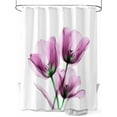 thumbnail image 1 of Modern Abstract Tulip Flower Shower Curtain, Pink Bathroom Decor Curtains Set with Hooks, Waterproof Fabric Home Accessories， 72X 96 Inch Extra Long, 1 of 6