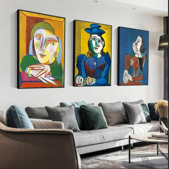 Modern Abstract Wall Art for Living Room, Large Framed Canvas Boho Minimalist Pictures Wall Decor, 10 Pcs Mid Century Famous Art Work Painting for Home Office Hallway Bedroom