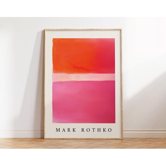 Modern Abstract Wall Art Mark Rothko Inspired Poster | Colour Block Contemporary Art Print for Bedroom or Living Room, 24x36 UNFRAMED