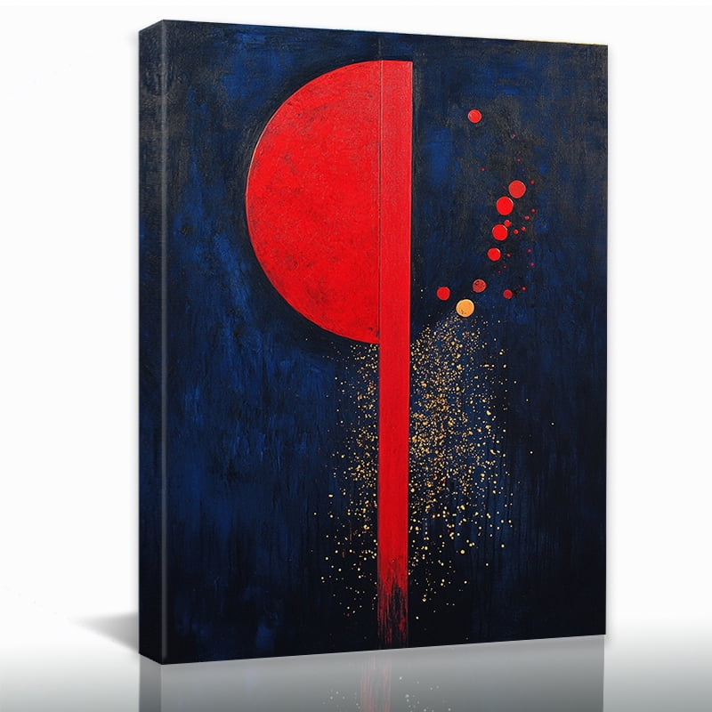 Curated visual reference: Gallery Detail: Modern Abstract Wall Art Prints Bold Red Orange Geometric Design