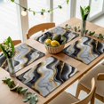 thumbnail image 1 of Modern Abstract Water Ripple Placemats Set of 4,Wipeable Washable Table Mats for Dining Tables, Stripe Ombre Marble Texture Place Mats for Kitchen Event Party Tabletop Decor, 1 of 9