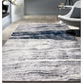 thumbnail image 1 of Modern Abstract Wave Area Rug 5'x7' Blue Area Rug, 1 of 9