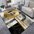 thumbnail image 1 of Modern Abstract carpets for living room Geometry Black Gold Rugs Home Decorations Sofa Table Large Area Rugs Bedroom Floor Mat, 1 of 5