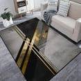 thumbnail image 1 of Modern Abstract carpets for living room Geometry Black Gold Rugs Home Decorations Sofa Table Large Area Rugs Bedroom Floor Mat, 1 of 5