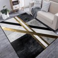 thumbnail image 1 of Modern Abstract carpets for living room Geometry Black Gold Rugs Home rations Sofa Table Large Area Rugs Bedroom Floor Mat, 1 of 5