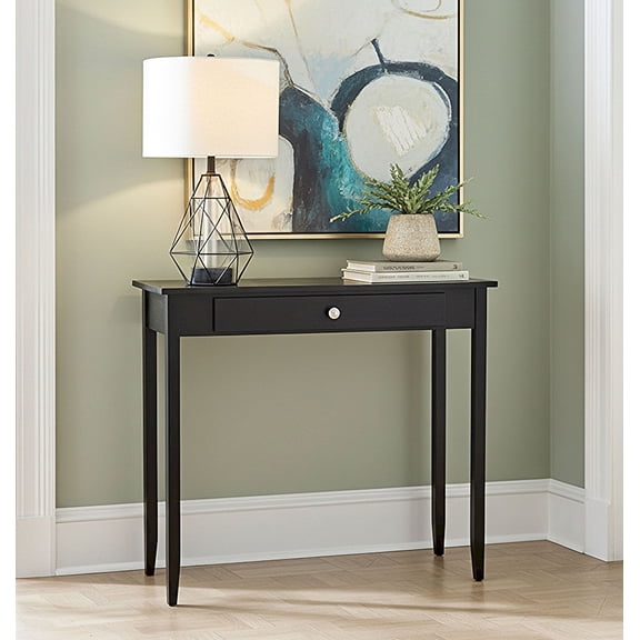 Casual Contemporary Living Modern Acacia Acacia Living Console Table, Black Matte