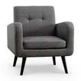 thumbnail image 1 of Modern Accent Armchair Upholstered Gray Single Sofa Chair, Set of 1, 1 of 7