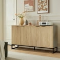 thumbnail image 1 of Modern Accent Cabinet, Kitchen Sideboard Buffet Cabinet with 4 Fluted Doors, 1 of 8