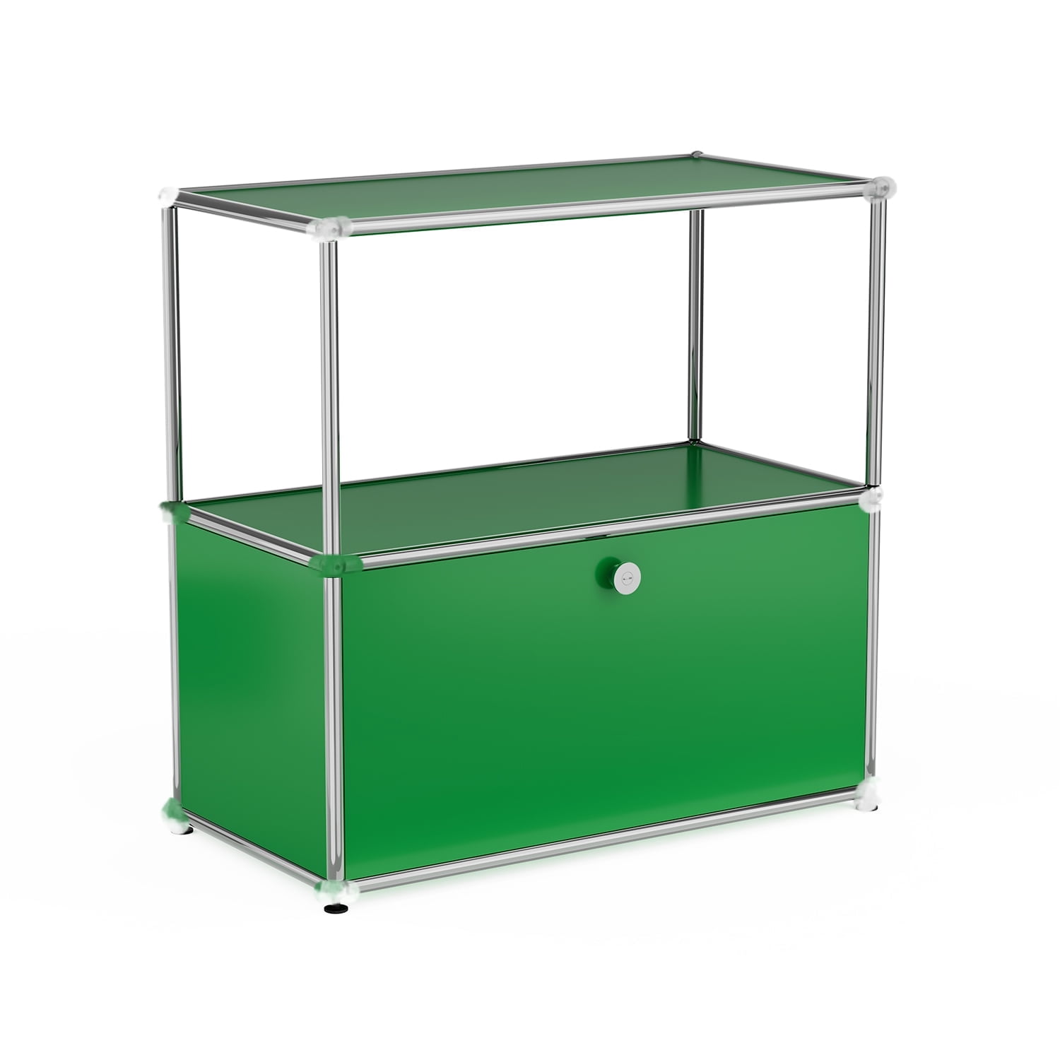 Modern Accent Cabinets with Door and Shelf,Freestanding Metal Storage Cabinet for Living Room,Green