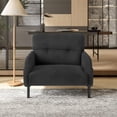 thumbnail image 1 of Modern Accent Chair,Armchair,Corduroy Fabric Sofa Chairs,Upholstered Armchair for Living Room,Bedroom,Office,Gray, 1 of 7